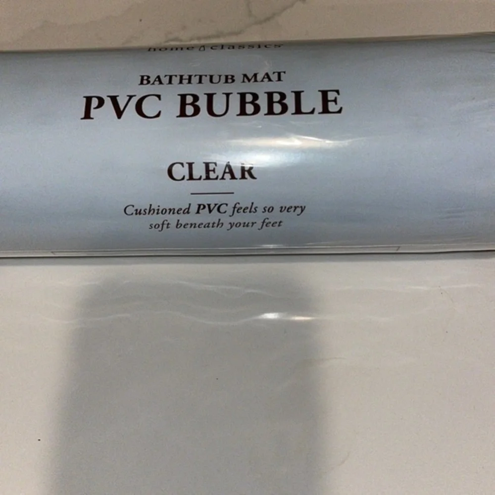 Home Classics Bathtub Safety Mat Clear‎ PVC Bubbles NEW